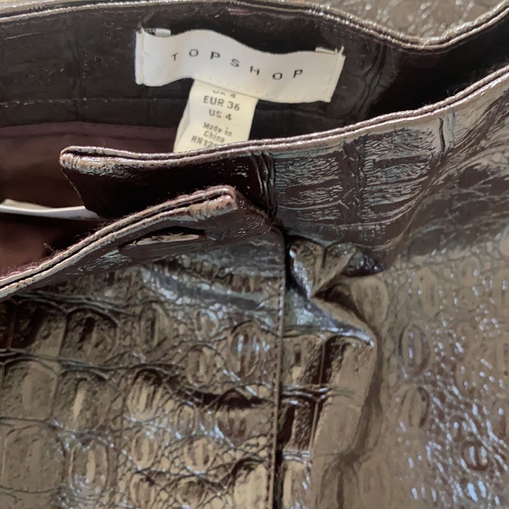 Topshop size 4 Faux alligator NWT - Picture 2 of 4